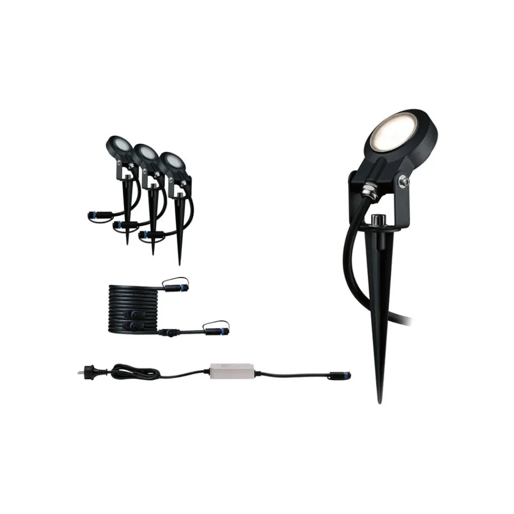 Paulmann Udendørs Spot > Plug & Shine Sting 3.000K Basis-sæt med 3 stk