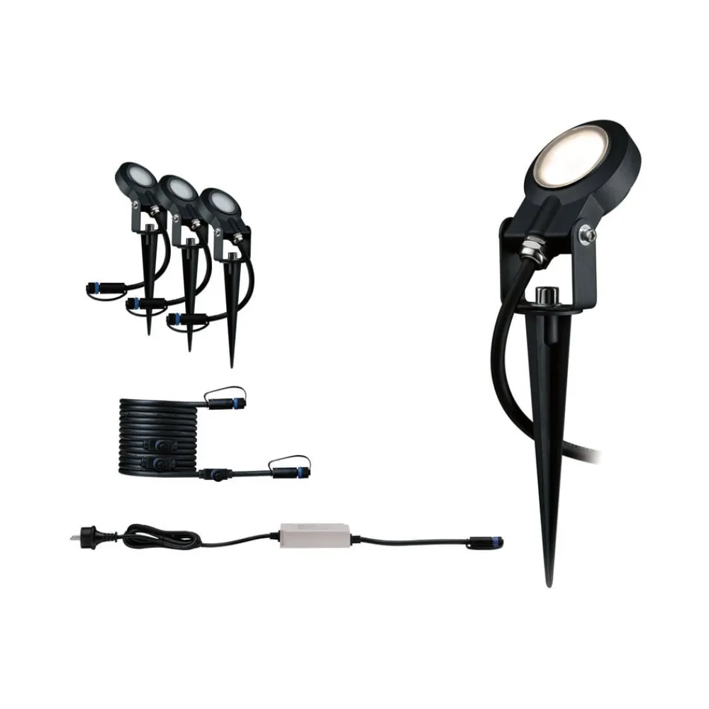 Paulmann Udendørs Spot > Plug & Shine Sting 3.000K Basis-sæt med 3 stk