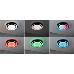 Loftlamper ^ Paulmann Rainbow Ø37cm sort fjernbetjent stjernedekoration RGBW