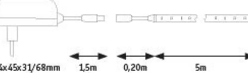 Paulmann Dekorationsbelysning|Led Strips > SimpLED stripe-sæt, 17 W, varmhvidt, 5 m