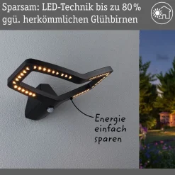 Væglampe Med Sensor ^ Paulmann Smart væglampe Alara, CCT, antracit IP44