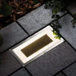 Solcellelamper|Nedgravet Udebelysning ^ Paulmann Solar Box LED-indbygningslampe 20x10cm