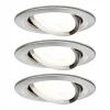 Paulmann Loftlamper|Indbygningsspots > 3 spot Nova rund drejelig/dæmpbar, jern