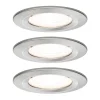 Paulmann Loftlamper|Indbygningsspots > 3 spot Nova rund, IP44, dæmpbar, jern