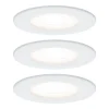 Paulmann Loftlamper|Indbygningsspots > 3 spot Nova rund, IP44, dæmpbar, hvid