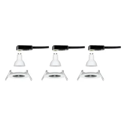 Paulmann Loftlamper|Indbygningsspots > 3 spot Nova rund, IP44, dæmpbar, hvid