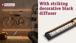 Led Strips ^ Paulmann Square Profil, sort, hvid diffusor, 2 m