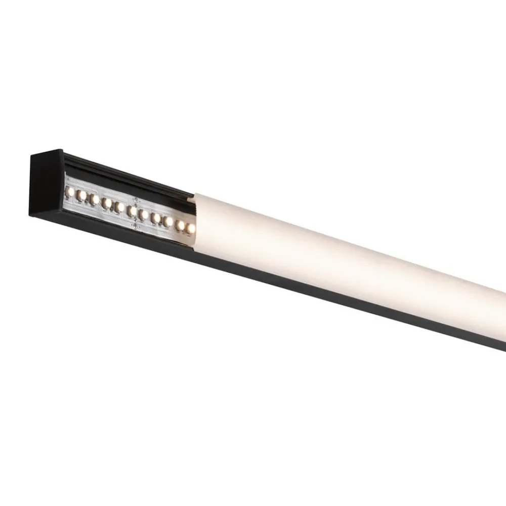 Led Strips ^ Paulmann Square Profil, sort, hvid diffusor, 2 m