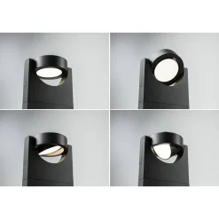 Gadebelysning ^ Paulmann Swivea LED-pullertlampe, kardan