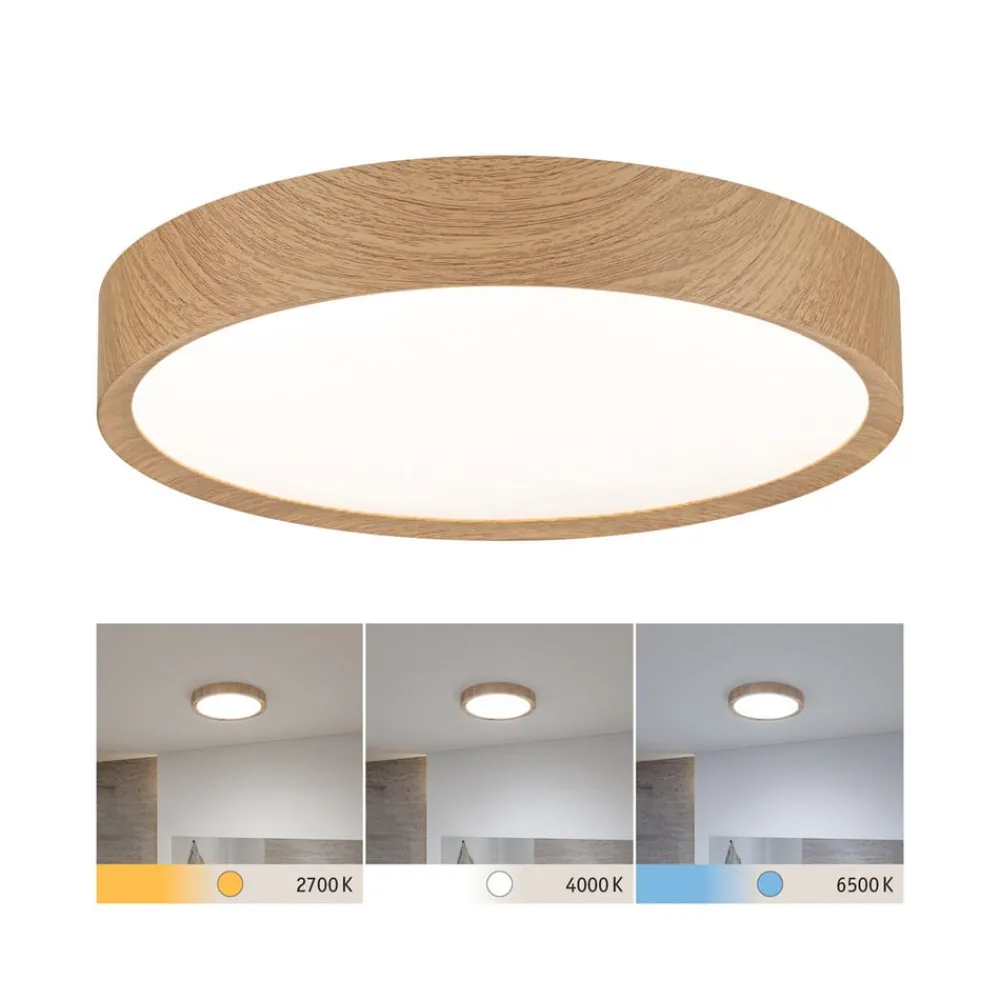 Paulmann Loftlamper > Tega LED-loftlampe IP44 CCT træ