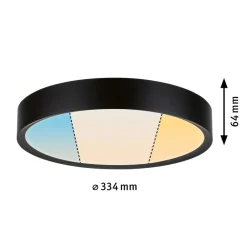 Paulmann Loftlamper > Tega LED-loftlampe IP44 CCT sort