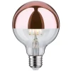 Led Pærer ^ Paulmann topforspejlet LED E27 6,5W G95 kobber