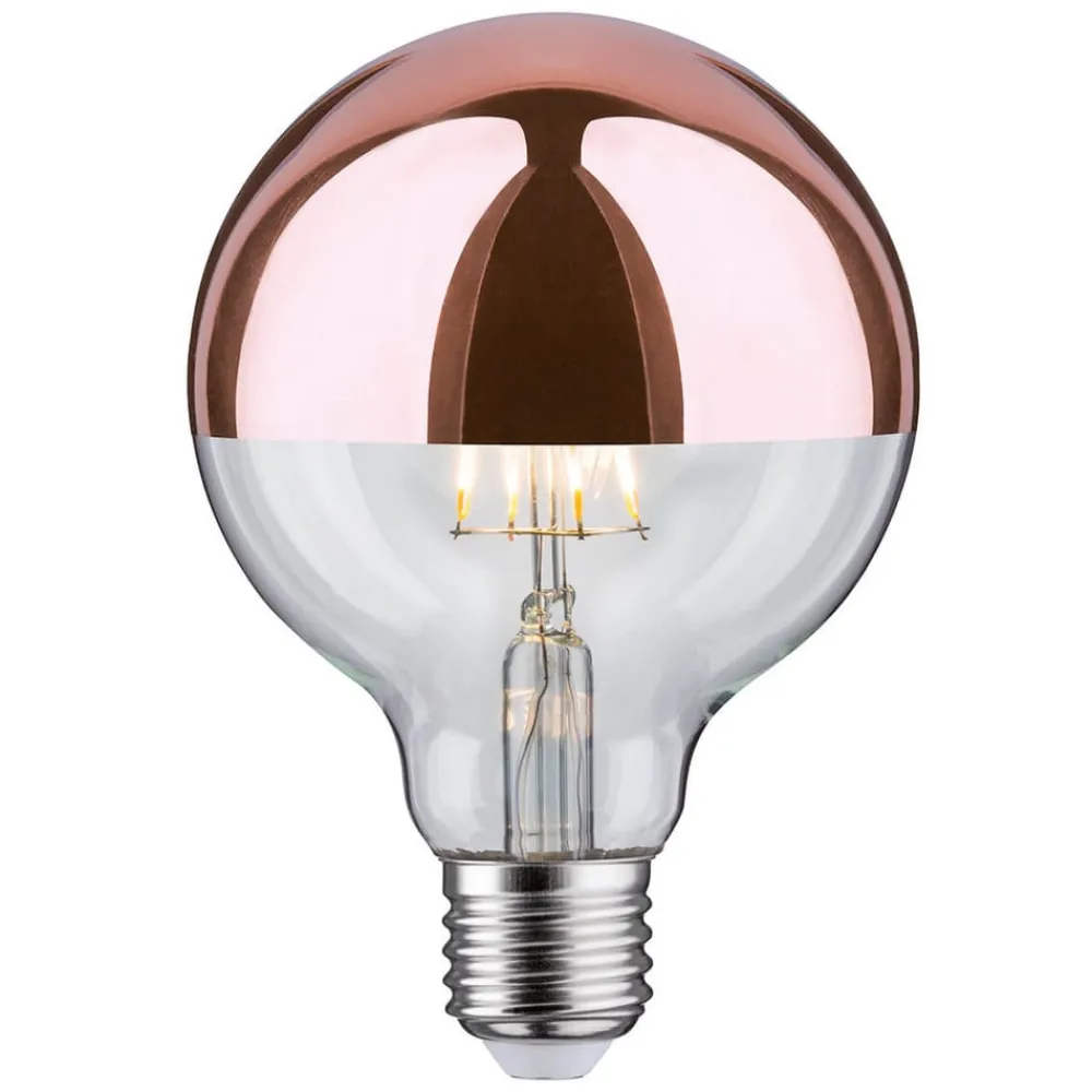 Led Pærer ^ Paulmann topforspejlet LED E27 6,5W G95 kobber