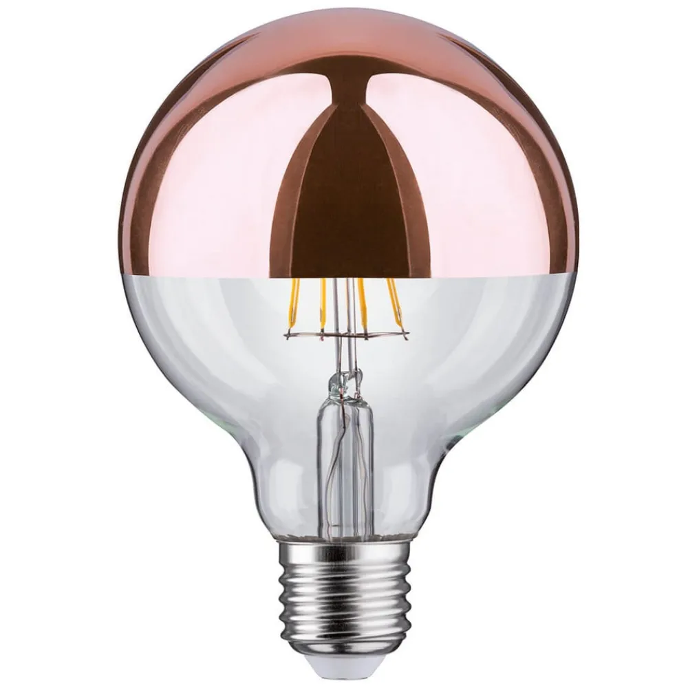 Led Pærer ^ Paulmann topforspejlet LED E27 6,5W G95 kobber