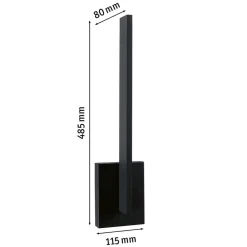 Paulmann Væglamper > udendørs LED-væglampe Levka, antracit, 49 cm aluminium IP44