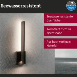 Paulmann Væglamper > udendørs LED-væglampe Levka, antracit, 49 cm aluminium IP44