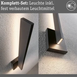 Paulmann Væglamper > udendørs LED-væglampe Levka, antracit, 49 cm aluminium IP44