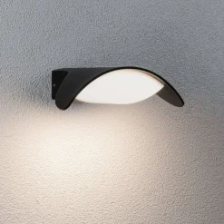 Væglamper ^ Paulmann udendørs LED-væglampe Mesana, antracit 24 cm aluminium IP44