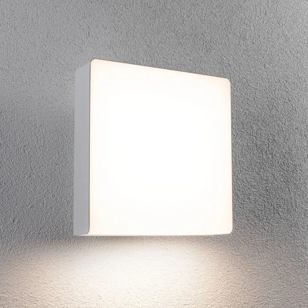 Væglampe Med Sensor ^ Paulmann udendørs LED-væglampe Azalena, sensor, hvid