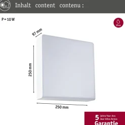 Væglampe Med Sensor ^ Paulmann udendørs LED-væglampe Azalena, sensor, hvid