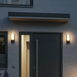 Paulmann Væglampe Med Sensor|Væglamper > udendørs LED-væglampe Bonnie, aluminium, antracit, sensor