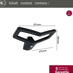 Paulmann Væglampe Med Sensor > udendørs LED-væglampe Alara, antracit, IP44