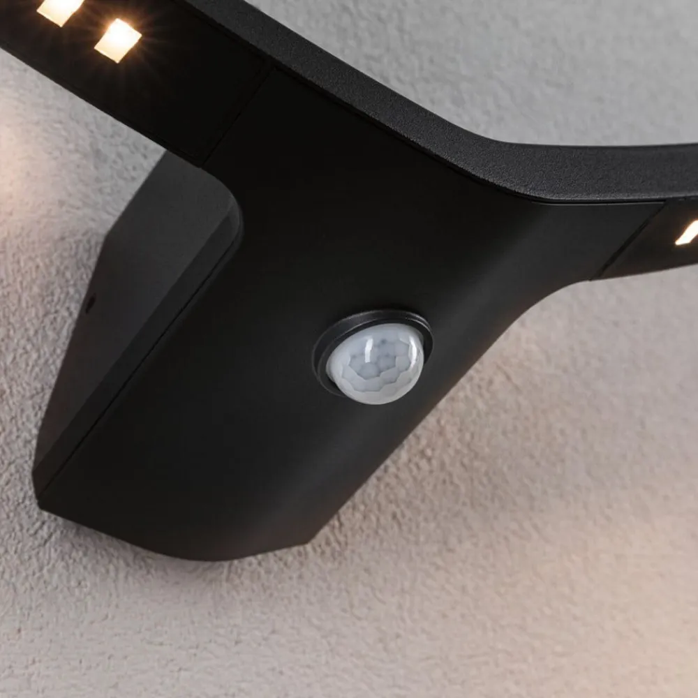 Paulmann Væglampe Med Sensor > udendørs LED-væglampe Alara, antracit, IP44