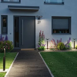 Paulmann Væglampe Med Sensor > udendørs LED-væglampe Alara, antracit, IP44