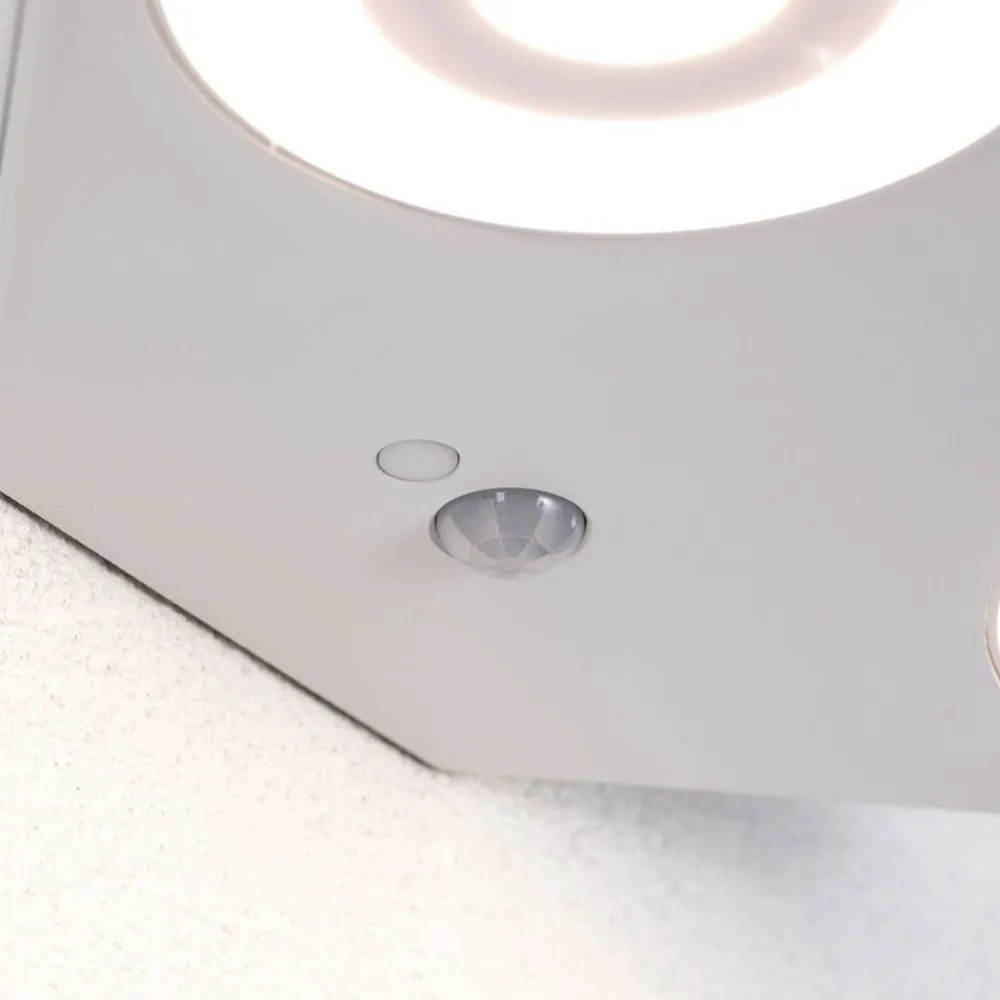 Væglampe Med Sensor ^ Paulmann udendørs LED-væglampe Silma hvid 2 lyskilder IP44