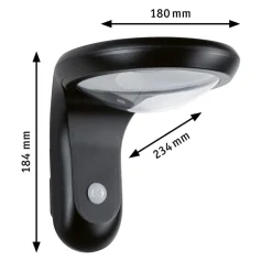 Paulmann Solcelle Lampe Med Sensor|Væglampe Med Sensor > udendørs LED-væglampe Diskola, sensor, antracit