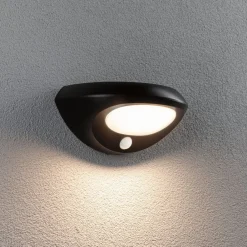 Solcelle Lampe Med Sensor|Væglampe Med Sensor ^ Paulmann udendørs LED-væglampe Sorova, sensor, antracit