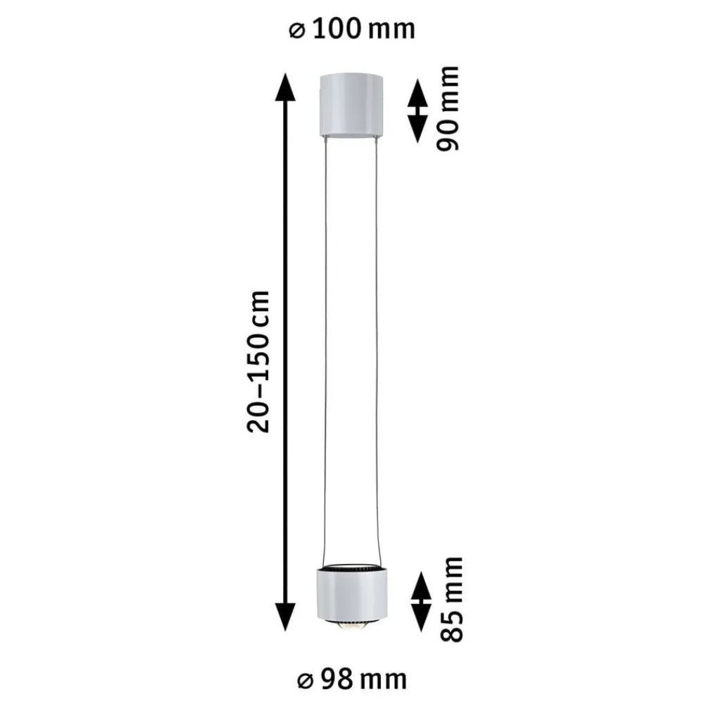 Paulmann Skinnesystem > URail Aldan LED-pendellampe, hvid