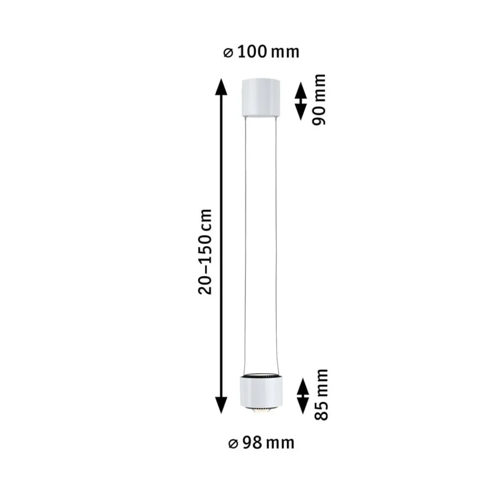 Paulmann Skinnesystem > URail Aldan LED-pendellampe, hvid