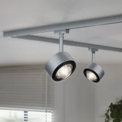 Paulmann Arbejdsrum/Kontor|Skinnesystem > URail Aldan LED-spotlight, mat krom, metal, CCT
