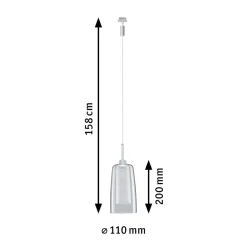 Paulmann Skinnesystem > URail Arido LED-pendellampe, mat krom