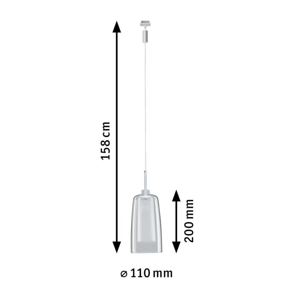 Paulmann Skinnesystem > URail Arido LED-pendellampe, mat krom