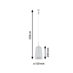Paulmann Skinnesystem > URail Arido LED-pendellampe, mat krom