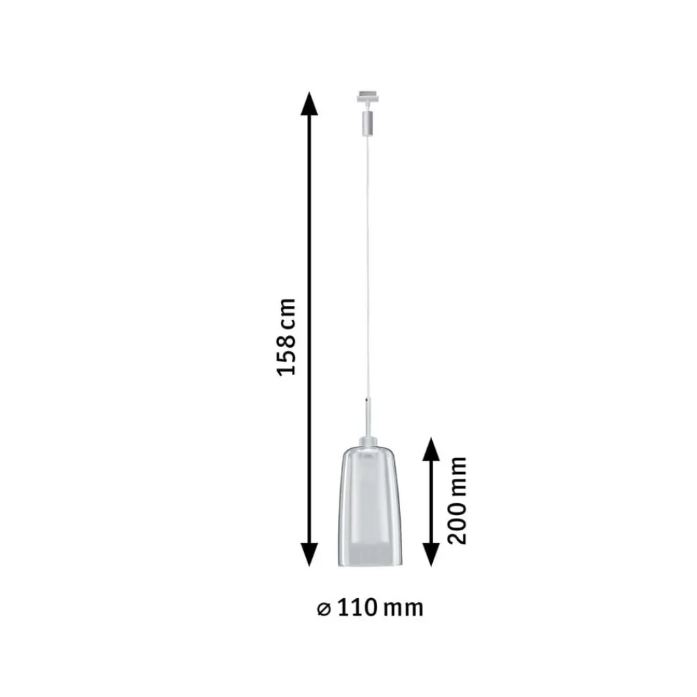 Paulmann Skinnesystem > URail Arido LED-pendellampe, mat krom
