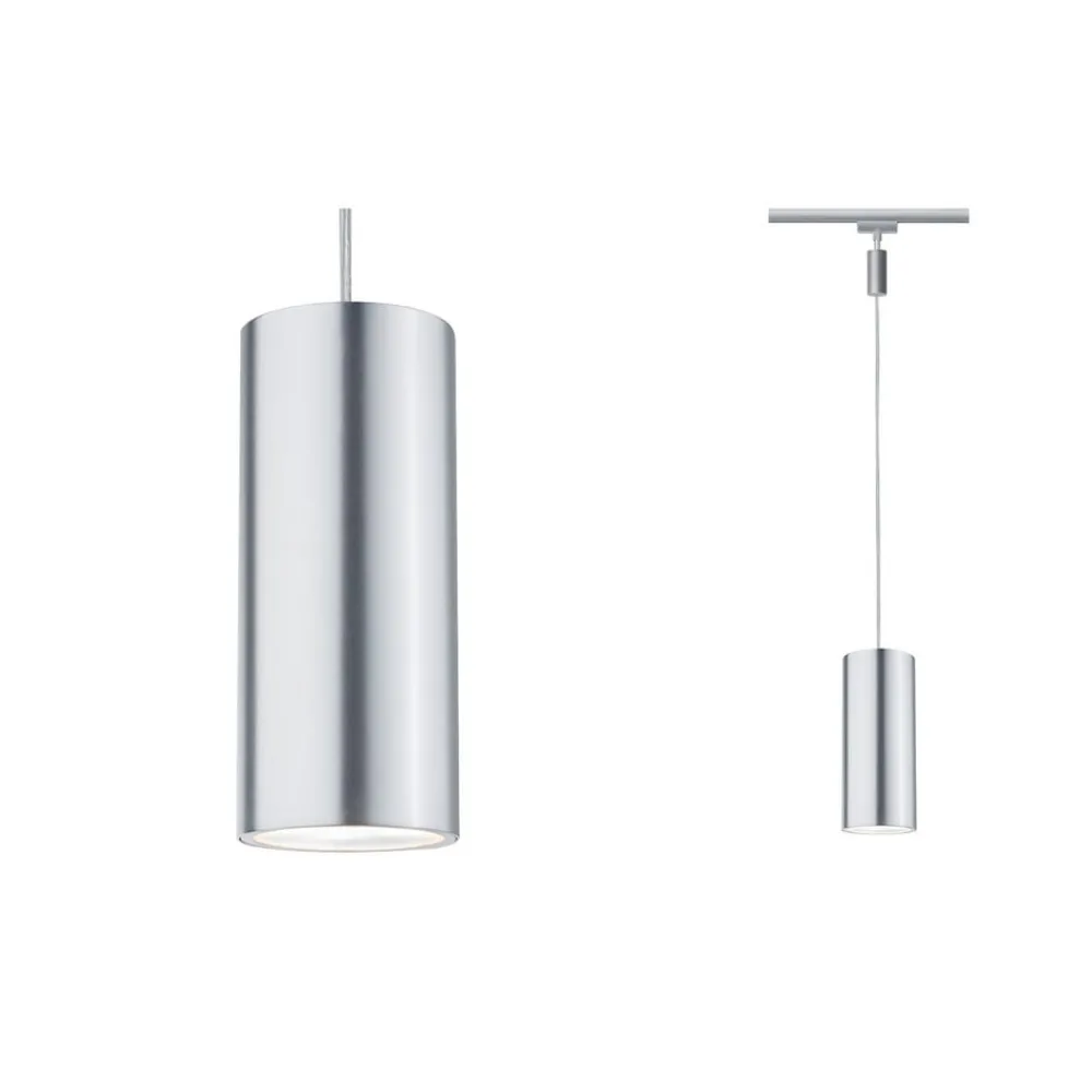 Skinnesystem ^ Paulmann URail Barrel LED-pendel, mat krom