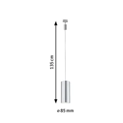 Skinnesystem ^ Paulmann URail Barrel LED-pendel, mat krom