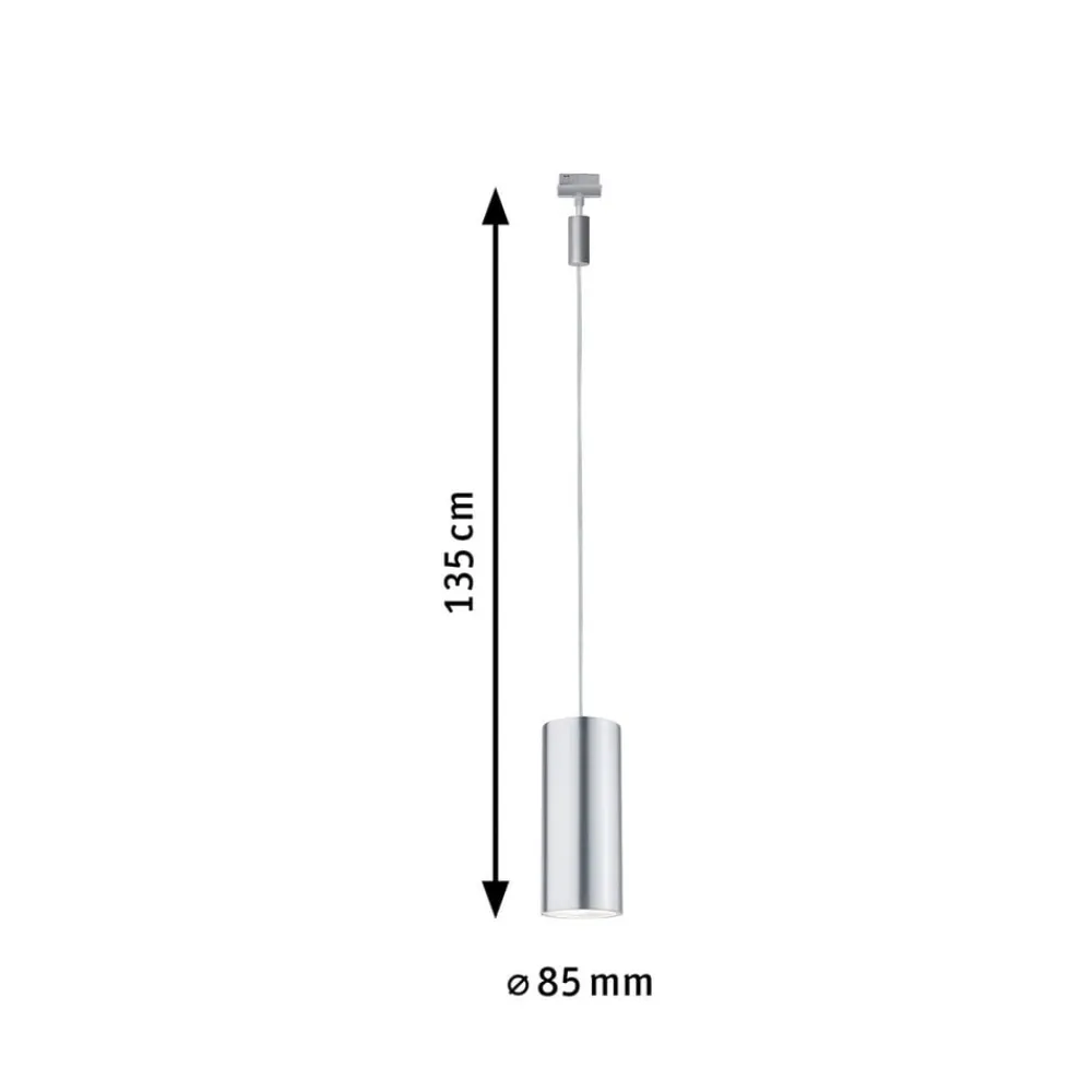 Skinnesystem ^ Paulmann URail Barrel LED-pendel, mat krom