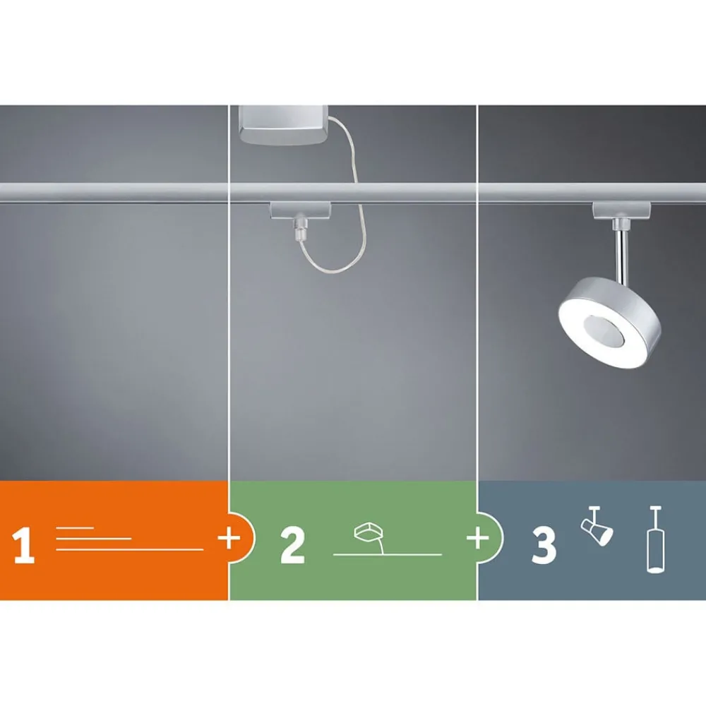 Paulmann Skinnesystem > URail Basissystem, tilbehørssæt, krom