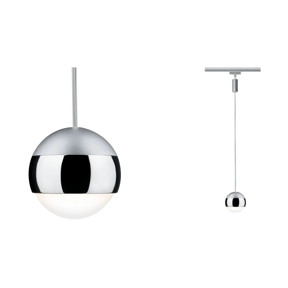Skinnesystem ^ Paulmann URail Capsule II LED-pendel i krom