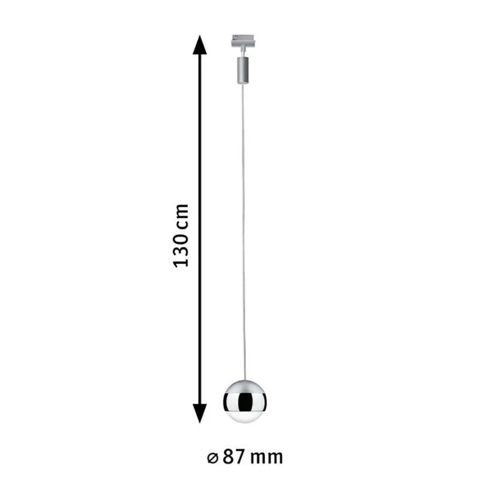Paulmann Skinnesystem > URail Capsule II pendel 4.000 K krom