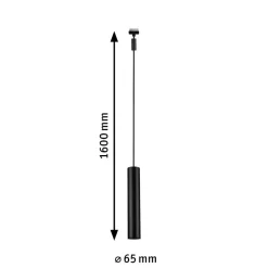 Paulmann Skinnesystem > URail Catalejo LED-pendellampe, mat sort