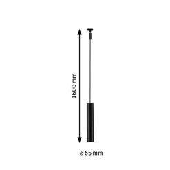 Paulmann Skinnesystem > URail Catalejo LED-pendellampe, mat sort