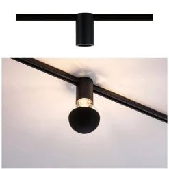 Paulmann Skinnesystem > URail Ceiling Socket E27, sort