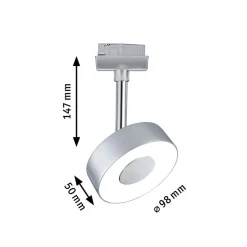 Paulmann Arbejdsrum/Kontor|Skinnesystem > URail Circle LED-spot rund 4.000 K krom