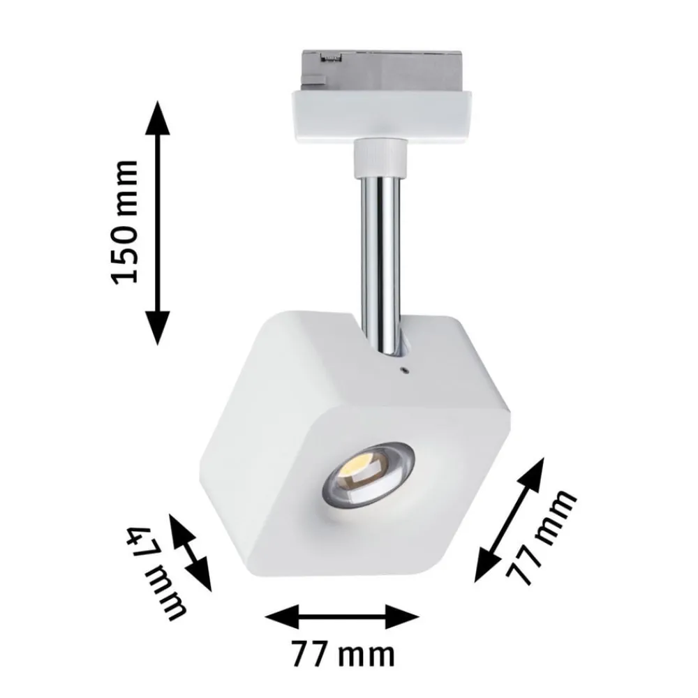 Skinnesystem ^ Paulmann URail Cube LED-spot, dæmpes 2.700 K hvidt