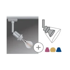 Skinnesystem ^ Paulmann URail DecoSystems spotlight E14, mat krom